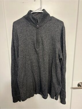 The North Face Men's Gray Half-Zip Wool-Blend Sweater